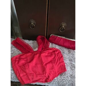 Red Women's Crop Tank Top